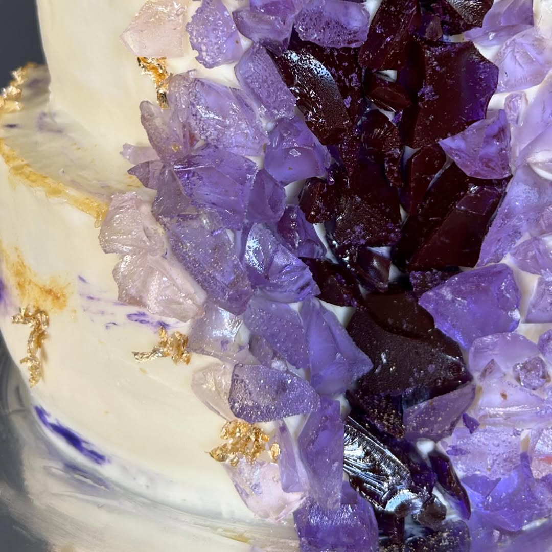 Amethyst Crystal Birthday Cake