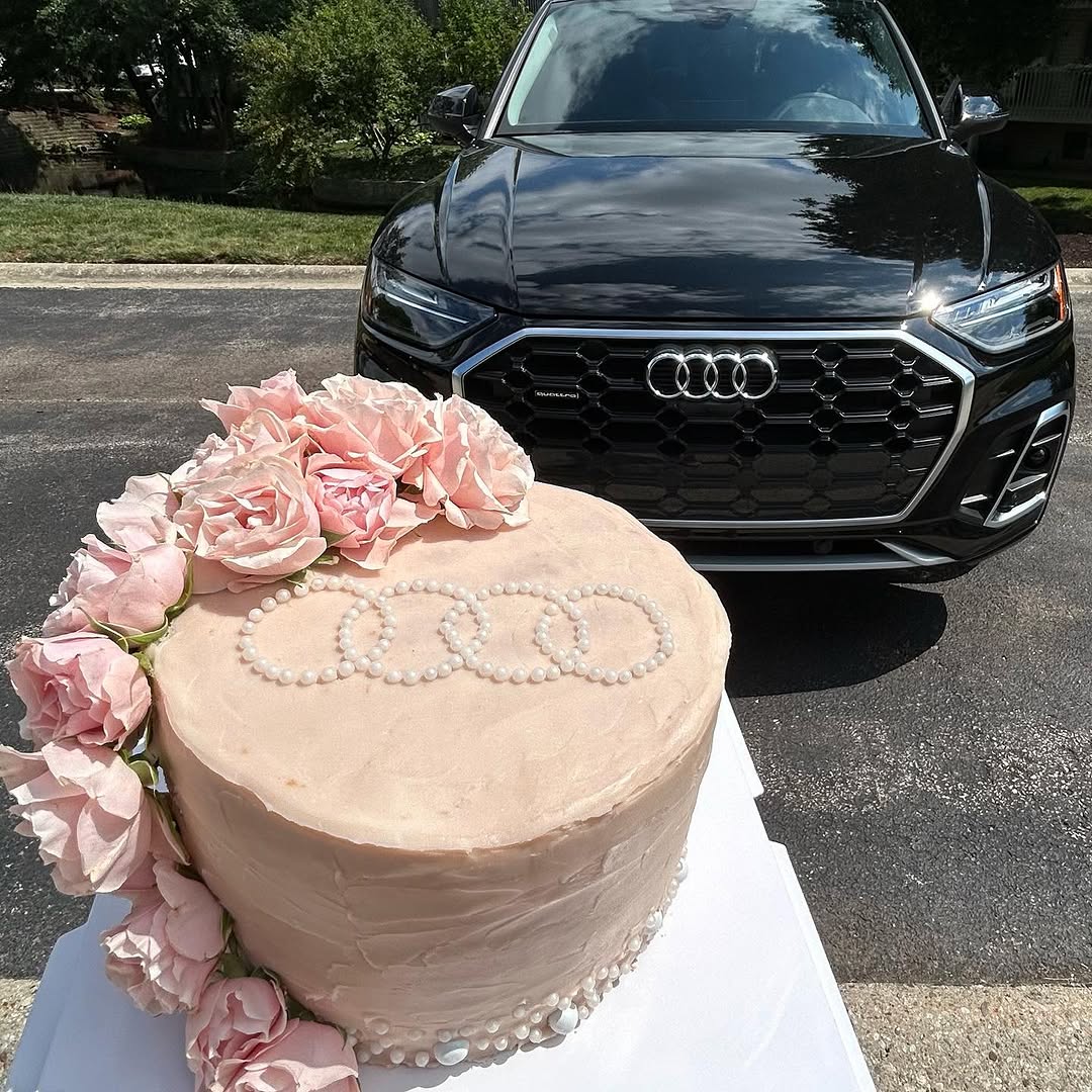 Blush Rose Audi Cake
