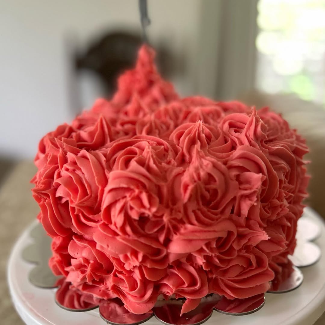 Scarlet Elegance Birthday Cake