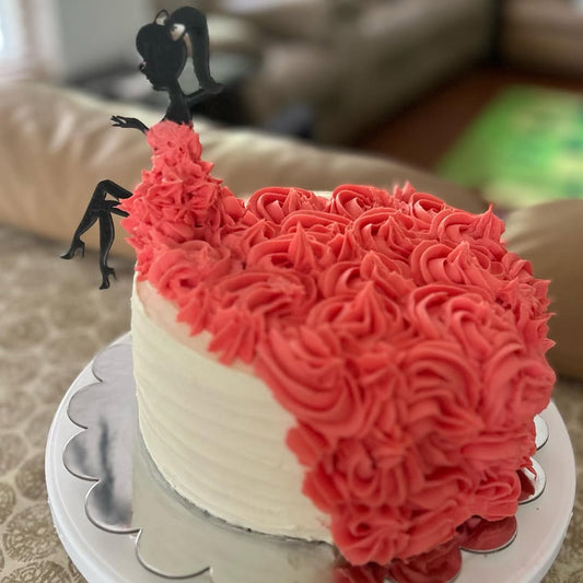 Scarlet Elegance Birthday Cake