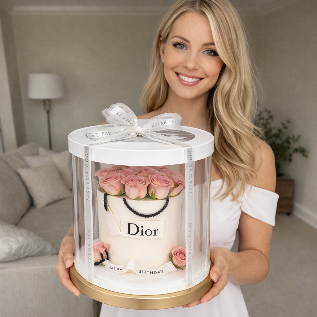 Dior-Inspired Rose Brand Cake