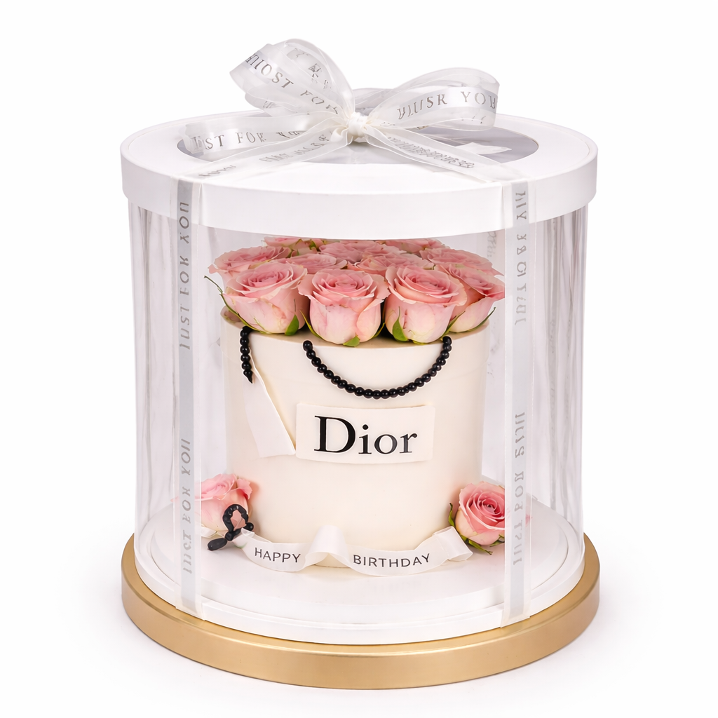 Dior-Inspired Rose Brand Cake
