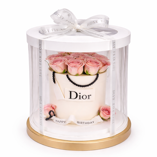 Dior-Inspired Rose Brand Cake